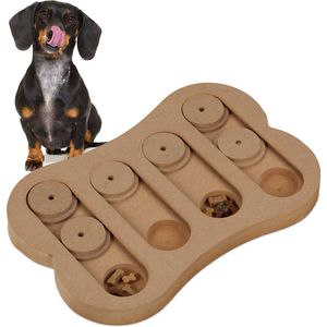 Relaxdays denkspel honden - intelligentiespeelgoed - hondenpuzzel - voerpuzzel - speeltje