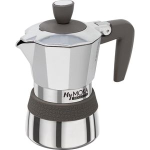 Pedrini MyMoka induction Moka pot Bruin, Roestvrijstaal