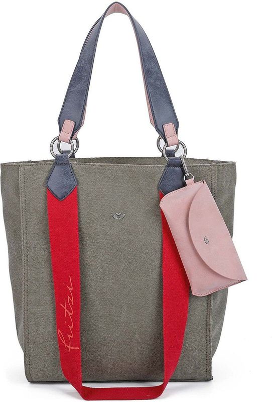 Fritzi aus Preußen Schoudertas Handtas Canvas Izzy02 Tote Olive Olijfgroen