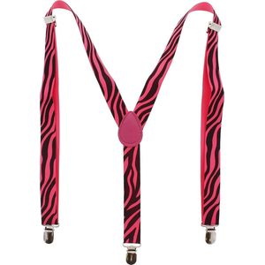 Bretels Neon Roze Zebra