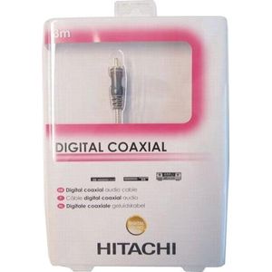 Hitachi HAA130DC coax-kabel 3 m RCA Zwart, Grijs