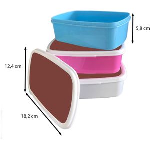 Broodtrommel Roze - Lunchbox Palet - Rood - Interieur - Brooddoos 18x12x6 cm - Brood lunch box - Broodtrommels voor kinderen en volwassenen