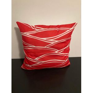 Kussenhoes Red-White - Rood-Wit - Sierkussen - 45x45 cm