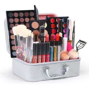 Professionele Make-up Gift Set voor Tienermeisjes en Vrouwen – Compleet met Oogschaduw, Lipgloss en Blusher