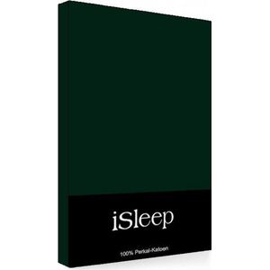 iSleep Perkal Kussenslopen (2 stuks) - 60x70 cm - Donker Groen
