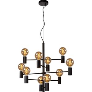 Lucide LEANNE - Hanglamp - Ø 65 cm - 10xE27 - Zwart