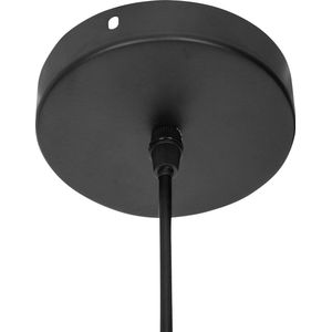 Atmosphera Anea hanglamp - Rotan / Ijzer- Zwart - Dia 30,5 cm