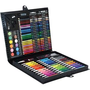Jojoy - Tekendoos Voor Kinderen - Tekenkoffer - Tekenset - Schilderset - 150 Delig - Kleurpotloden - Waterverf - Potloden - Kleurkoffer - ARTDECK