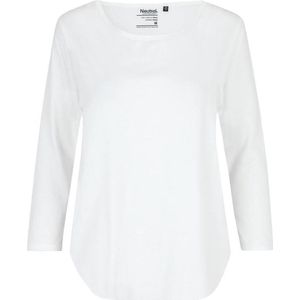 Neutral - Driekwart Mouwen T-shirt Dames - Wit - 100% Duurzaam - S