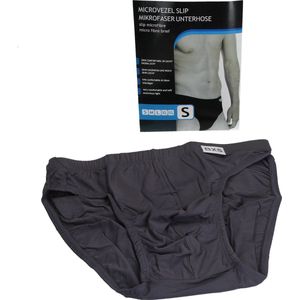Microvezel Slip Gevoerd voor Heren maat S Grijs – 30x24cm | Onderbroek voor Mannen Katoen | Ondergoed
