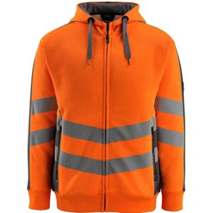 Mascot Safe Supreme Capuchontrui met rits 50138-932 - hi-vis oranje/donkerantraciet - M