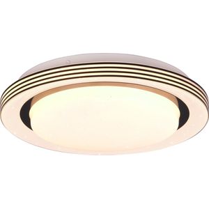 LED Plafondlamp - Plafondverlichting - Trion Atras - 10.5W - Aanpasbare Kleur - Afstandsbediening - Dimbaar - Sterlicht - Rond - Mat Zwart - Kunststof