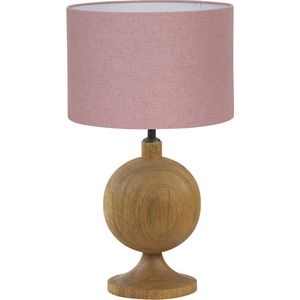 Light and Living tafellamp - roze - hout - SS103418