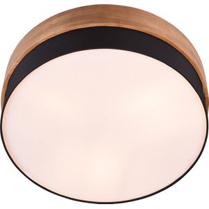 LED Plafondlamp - Plafondverlichting - Torna Sella - E14 Fitting - 3-lichts - Rond - Mat Nikkel/Zwart - Aluminium