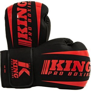 King Pro Boxing KPB/REVO 8 Bokshandschoenen Zwart Rood 14 OZ