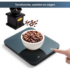 JMZR® Weegschaal Keuken - Dierenweegschaal - Pakketweegschaal - Digitaal - Blauw