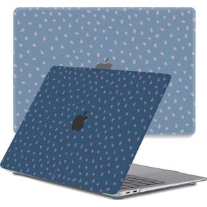Lunso Geschikt voor MacBook Pro 13 inch M1/M2 (2020-2022) cover hoes - case - Purple Pips