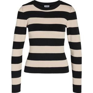 Noisy may Trui Nmjaz L/s O-neck Knit Fwd Noos 27028629 Black/oatmeal Dames Maat - S