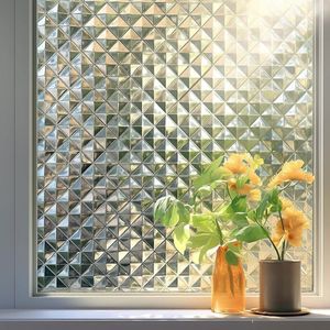 Matglazen raamfolie - UV-blokkerend - Decoratief raamvinyl - Kleurfolie - Statische hechting - Thuiskantoor - 60 x 180 cm