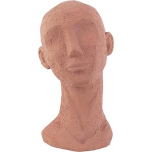 Present Time Ornament Face Art - Polyresin Terracotta Oranje - Large - Scandinavisch