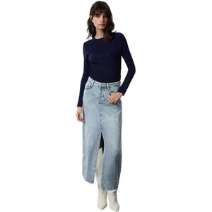 Trendyol Marineblauwe Basic Dubbele Gebreide Trui Twoaw25Kz00016