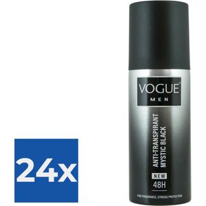 Vogue Anti-Transpirant Mystic Black 150 ml - Voordeelverpakking 24 stuks