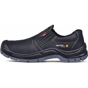 HKS Active 100 S3 werkschoenen - veiligheidsschoenen - safety shoes - heren - instapper - laag - stalen neus - antislip - ESD - zwart - maat 45