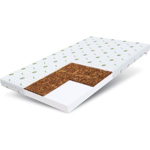 FDM® BABY COCO Babymatras 90x200 cm - Hoogte 8 cm H2 en H3 - Koudschuim Baby Matrassen - Kokos - Dubbelzijdig - Antiallergisch