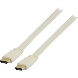 Platte HDMI kabel - versie 1.4 (4K 30Hz) / wit - 1 meter