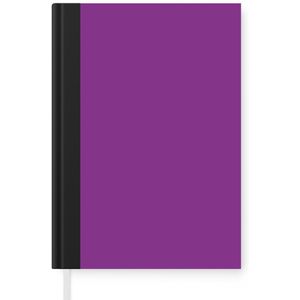 Notitieboek - Schrijfboek - Paars - Kleuren - Effen - Notitieboekje klein - A5 formaat - Schrijfblok