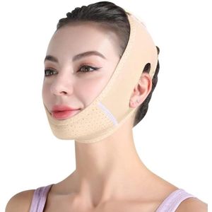 Opblaasbaar pompmasker - V-gezicht en gezichtsband - 1 stuk - zwart - polyester - standaardmaat