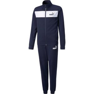 PUMA Poly Suit cl B Jongens Trainingspak - Donkerblauw - Maat 176