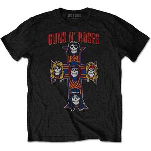 Guns N' Roses - Vintage Cross Heren T-shirt - M - Zwart