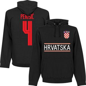 Kroatië Perisic 4 Team Hoodie 2021-2022 - Zwart - Kinderen - 128