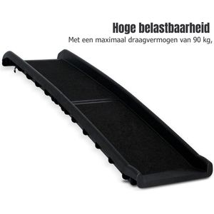 Hondenloopplank Voor Auto – Hondentrap Met 90 KG Capaciteit – Loopplank Hond Met Antisliphoes – Hondentrapje Voor Honden - Voor Kleine, Medium en Grote Honden - 156 x 40 x 9 cm