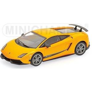 The 1:43 Diecast Modelcar of the Lamborghini Gallardo LP560-4 Superleggera of 2010 in Orange. This scalemodel is limited by 1008pcs.The manufacturer is Minichamps.This model is only online available.