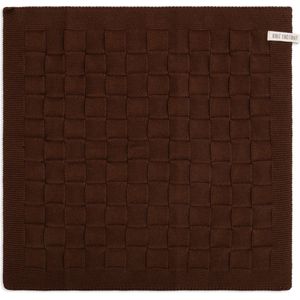 Knit Factory Gebreide Keukendoek - Keukenhanddoek Uni - Handdoek - Vaatdoek - Keuken doek - Chocolate - Donkerbruin - 50x50 cm