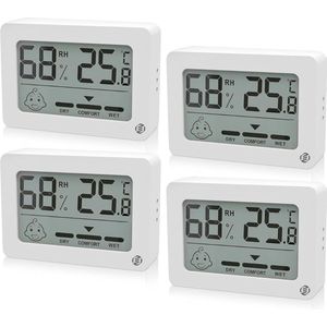 Equivera Huisthermometer - Kamerthermometer - Binnenshuis - Digitale Thermometer - Hygrometer