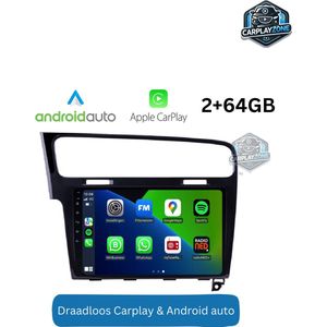 autoradio voor Volkswagen Golf 7 | 2012 t/m 2020 | Android 13 | Draadloos Apple Carplay & Android Auto | 2GB + 64GB | 8-Core processor | 2025 model | 2012 2013 2014 2015 2016 2017 2018 2019 2020 | Bluetooth & Wifi