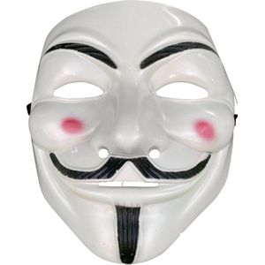 Fjesta Anonymous Masker - Halloween Masker - Halloween Kostuum - Carnaval Masker - Kunststof - One Size