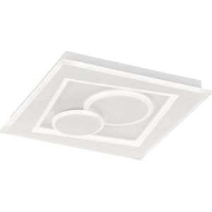 Fischer & Honsel - Plafondlamp Ratio - 1x LED 44 W incl. - wit acrylglas - wit