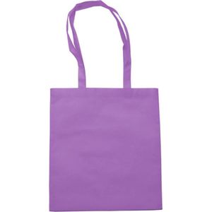 Canvas tas - basic shopper draagtas van non-woven textielvezel - paars