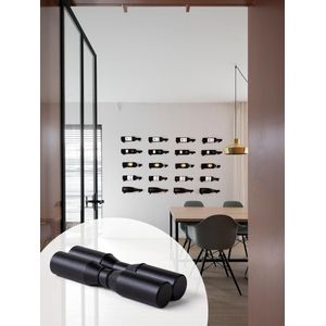 Wijnrek Wijnwand Duet - Modern wijnrek aan de muur - Mat Zwart - Geschikt voor thuis, hotels & restaurants - Uit te breiden naar eigen wens