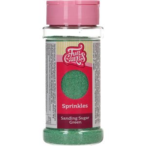 FunCakes Sanding Sugar - Gekleurde Suiker - Taartdecoratie - Groen - 80g