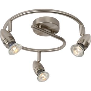 Lucide CARO-LED - Plafondspot - Ø 31 cm - LED - GU10 - 3x5W 2700K - Mat chroom