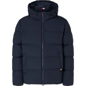 Tommy Hilfiger Donsjas Hooded Puffer - Donkerblauw - Maat XL