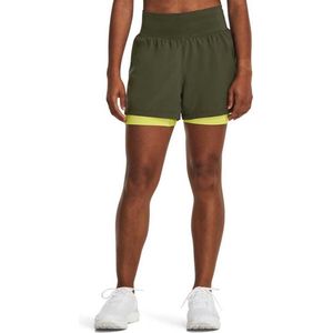 Under Armour Run Stamina 2-in-1 Korte Broek Groen S Vrouw