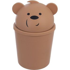 Prullenbak Teddybeer Bruin 1,5 l - Afvalmand - Afvalemmer