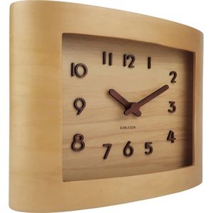 Karlsson Tafelklok Sole Squared - Naturel - 8.4x22.1x16.9cm - Modern