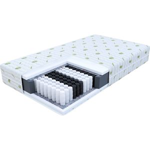 FDM® ARIA Matras 140x200 cm - Pocketvering Matrassen Tweepersoons - Hoogte 21 cm H3 - Dubbelzijdig - 7-zones - Afritsbaar hoes wasbaar - Antiallergisch en Ademende - Öko-Tex gecertificeerd